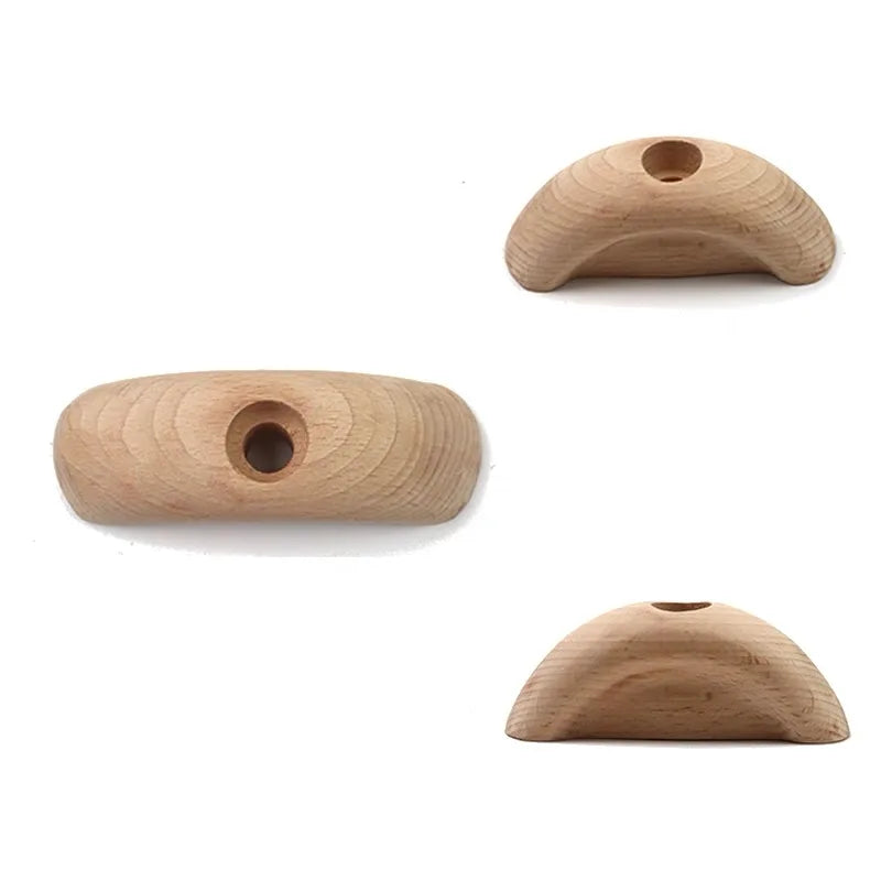 Wood Climbing Point Climbing Training Climbing Holds Rock Wall Climbing Holds Kids and Gyms Variety Screw-On Climbing Hangboard