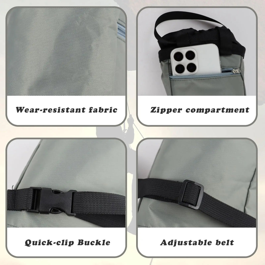 Rock Climbing Chalk Bag, Rock Climbing Bag with Adjustable Belt, Wear-Resistant Portable Chalk Bag, Used for Rock Climbing, Etc