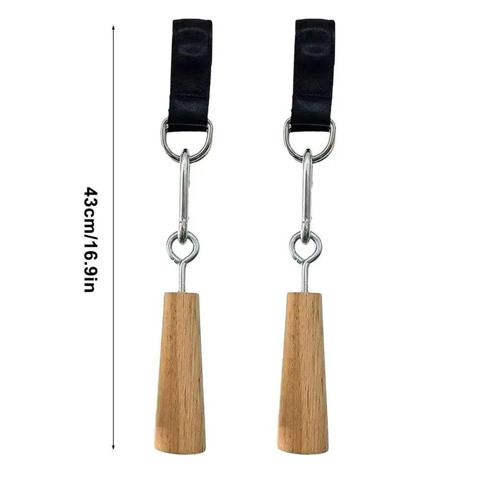 Wooden Handle Pull up Ball Grip Finger Strengthener Exerciser Arm Muscle Strength Workout Rock Climbing Bouldering Training Tool