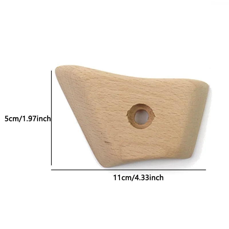 Wood Climbing Point Climbing Training Climbing Holds Rock Wall Climbing Holds Kids and Gyms Variety Screw-On Climbing Hangboard