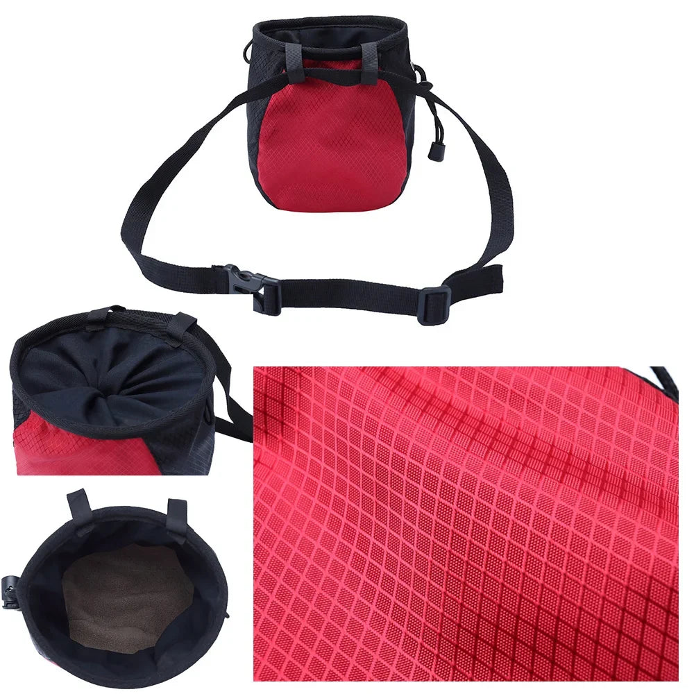 Printing Climbing Gym Magnesium Powder Storage Adjustable Waist Belt Nonslip Chalk Bag Bouldering Weightlifting Pouch